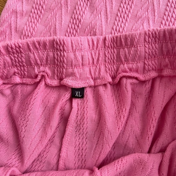 Merokeety Women's Pink Textured Loungewear Set Size XL - Picture 3 of 5